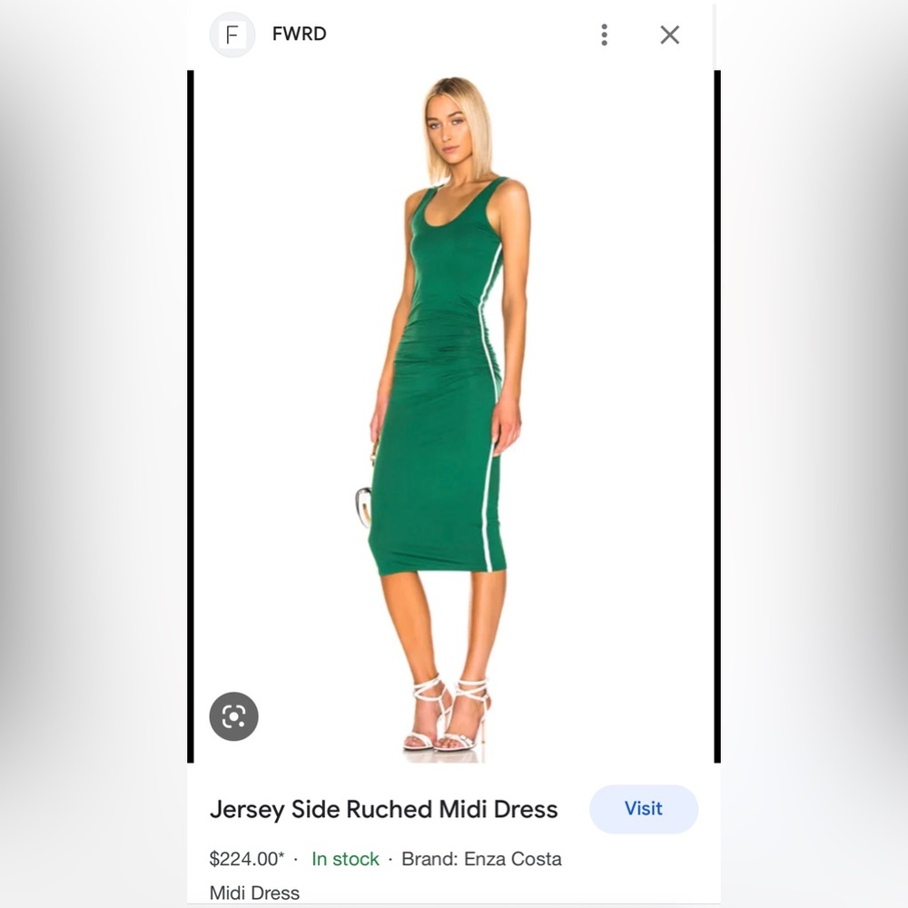 Enza Costa Jersey Ruched Midi Dress